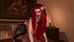 Wraith ward: Cowgirl songsang berambut merah super tebal