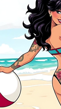 Sexy Tattoo Art Bikini Babes