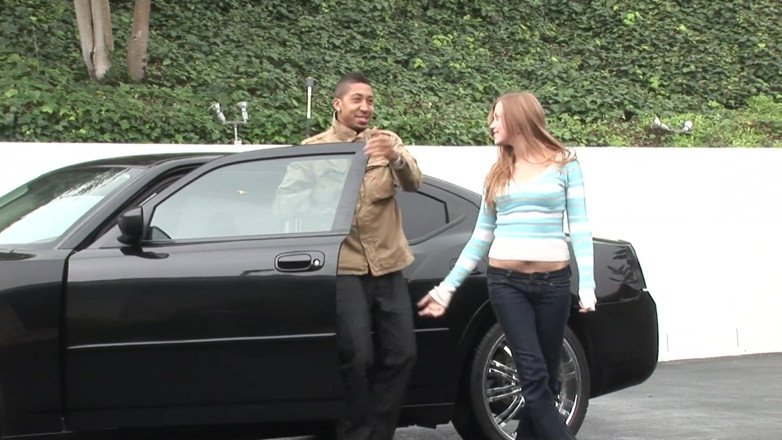Hand Lotion Studios: Petite blonde teen sucks and fucks a black guy