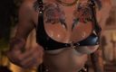 Effy Loweell studio: 흑인 옷을 입은 아름다운 인스타그램 모델 그녀의 젖탱이, 복종, 아름다운 엉덩이에 기름을 바치는 그녀