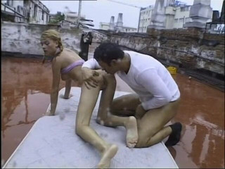 Out Sexxx: Young blonde teen fucked on the rain by a cock...