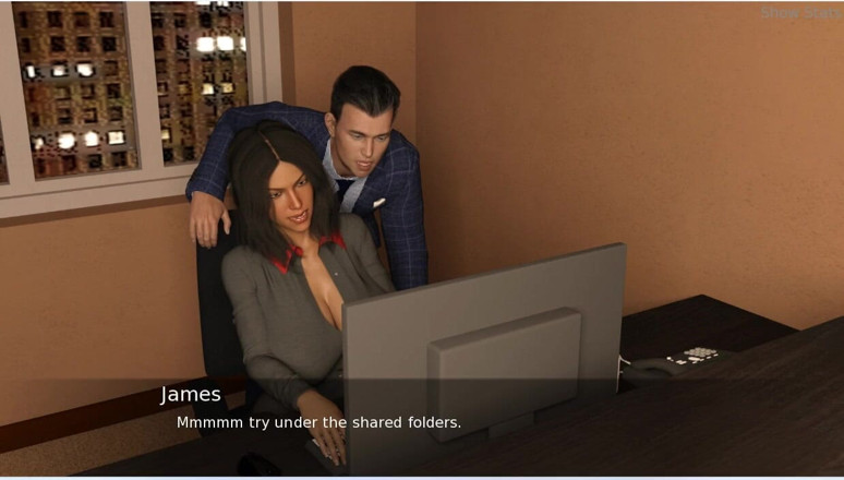 XXX Games Bunk: Project Hotwife - Gameplay - Roleplay - Office Wife Shows Her Assets