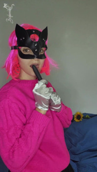 Watch Me Touch Myself with My Kitty Mask and Big Tits