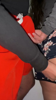 She Gets Her Panties Wet Touching a Stranger's Cock, and They Fuck Right There.