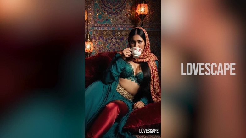 Lovescape: Арабскую принцессу дико трахнули - заканчивается липкой порцией спермы на лицо