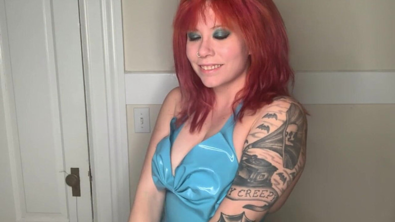 Deanna deadly: Add to my power and wealth blue latex redhead worship...