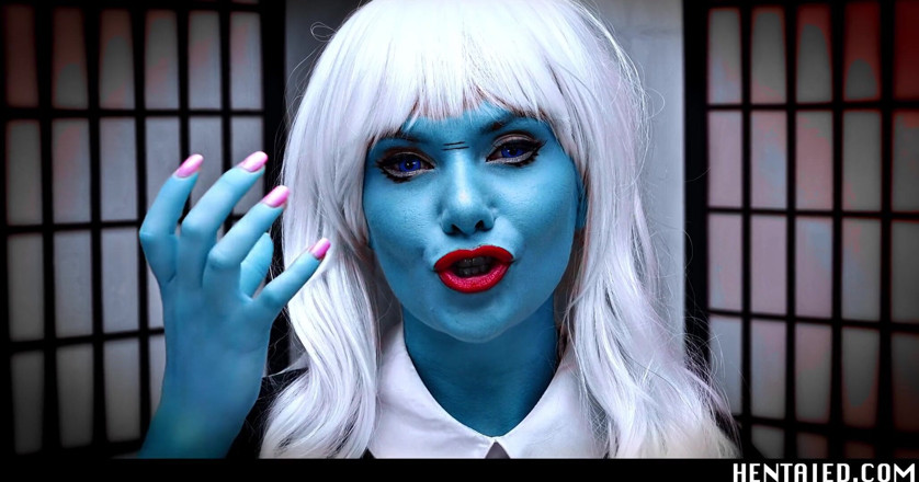 Hentaied: Real life hentai - JOI - Hot blue alien squirt and masturbate