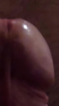 Big Uncut Cock Wanking and Cumming Close up in Bathroom