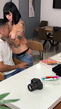 Model Kolombia menggoda teman sekelasnya di kampus - luna vitaler & max betancur