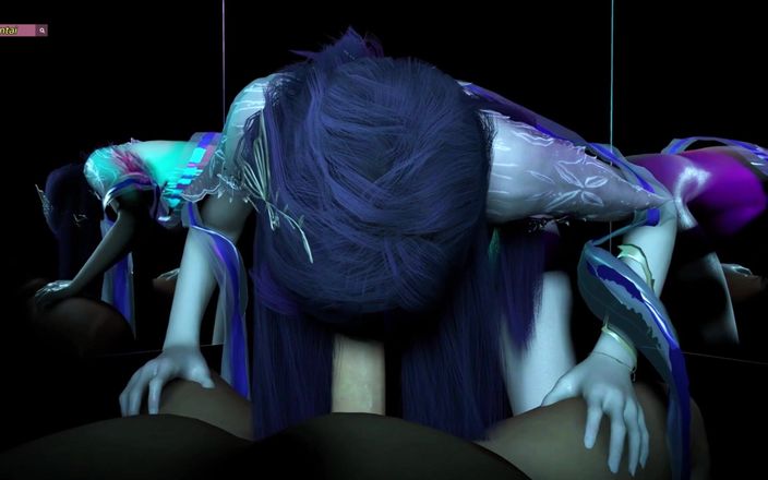 X Hentai: Schoonheid Yun Xi berijdt de pik - 3D-animatie