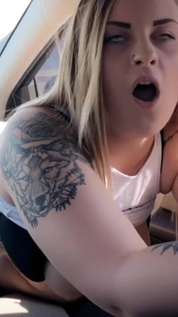 Riding Dildo on Dashboard Car Sex Sneak Peek