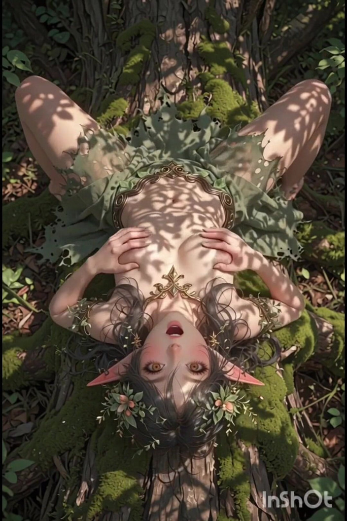 Wertstofsamler: Cute 3D Anime Wood Elf Having Fun in the Forest