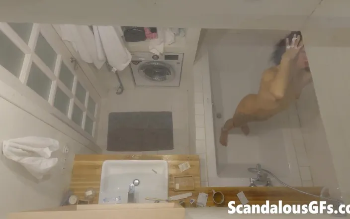 Scandalous GFs: Captured my girl on tape stripping and showering in the...
