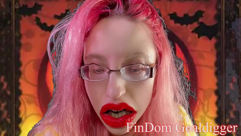 FinDom Goaldigger: Zakar hodoh mengubah menjadi mainan Halloween yang hodoh