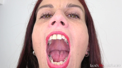 Inside My Mouth: Klip fetish mulut dengan Ali Bordeaux fullhd - di dalam mulut...