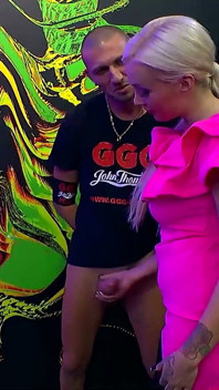 Blonde Slut Gets Gangbanged and Covered in Cum in Raw Ggg Scene