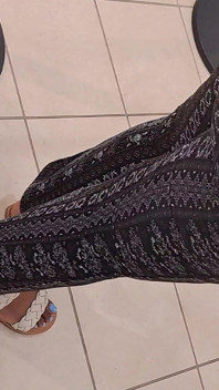 Behind Her Big Booty N Pretty Feet N Blue