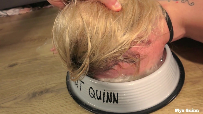 Mya Quinn: Поклоніння слині - глибокий заглот і сеча в миску з приниженням