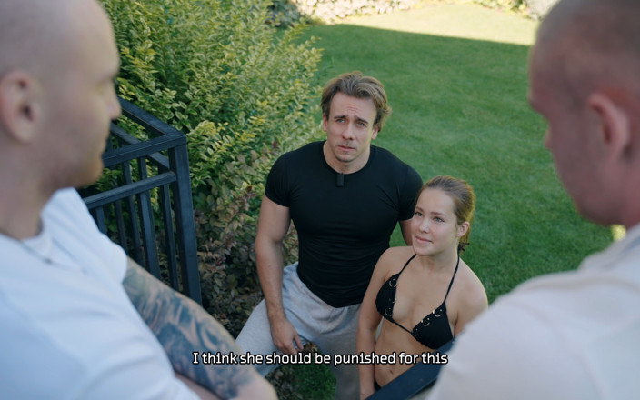 Cool! New family: All Three of You?! Cute Girl in a Bikini Gets...