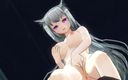 H3DC: 3D Hentai se masturba antes de dormir e goza