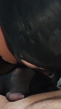 Blowjob encasemant nilon di Der Badewanne