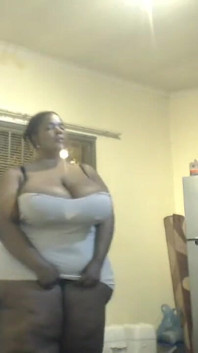 Fat Ass BBW Moaning and Stripteasing at the Kitchen