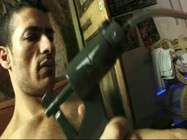 Sneaker gay: XXL cock playing with dildo and sex toys