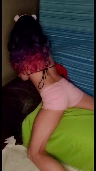 Lizzaali: Playing in my tiny pink shorts