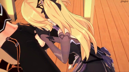 Hentai Smash: Fischl loves sucking dick, does 69 until she gets cum on...