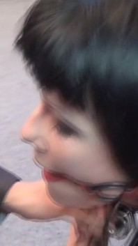 Brunette whore in handcuffs gets whipped and fucked in the ass