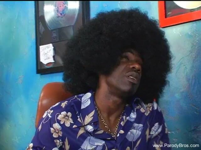 Parody Bros: Retro black man with afro fucks blonde babe