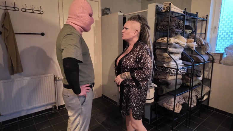 Domina Dark: Stepmom Takes Stepson in the Bathroom
