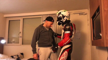 Gaybareback: Fucked by a straight by motorbike in hotel
