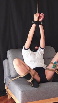 Girl in Bloomers, Restrained in an M-shape and Left Alone.