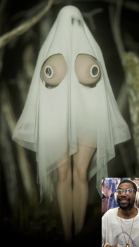 This Halloween Ghost Meme Waifu Teases Her Thicc Breasts for You to Cum