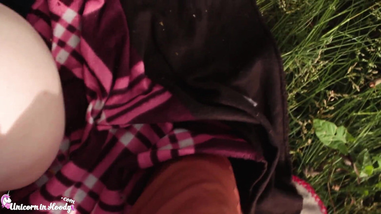 Unicorn In Hoodie: Classmate passionate fuck college girl in the forest - outdoor