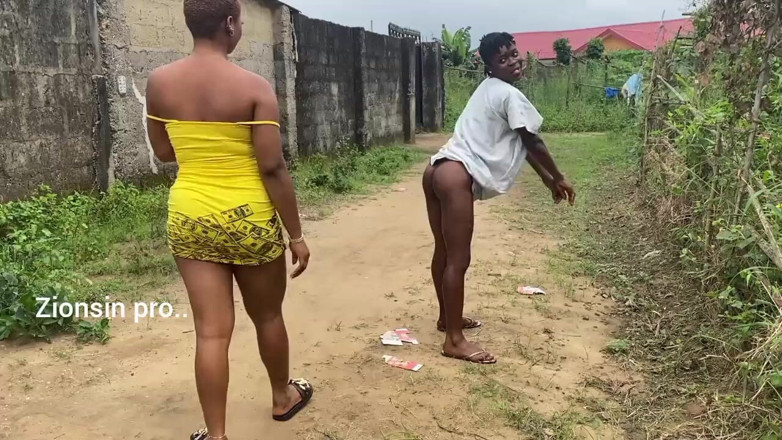 Zion: Naughty African Teen Showcasing Their Asses in Broad Daylight