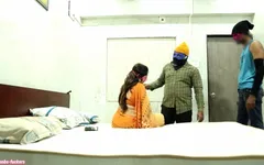Threesome Sex Desi Wife Sharing with Friend Hardcore Anal Fucking and Blowjob