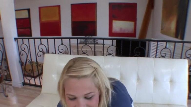 Nikky Thorne's Teen Club: Blonde teen with small tits gets facialized at casting
