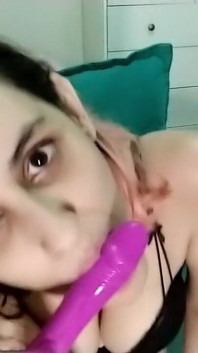 Blowjob pOV lila dildo