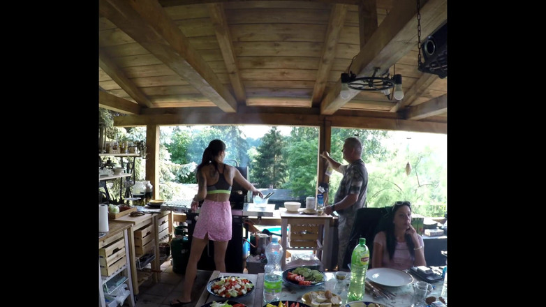 Leon Lambert Girls Twerk Parties CFNM: The neighbor has a barbeque party and the girls are...