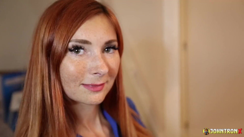 John Tron X: Johntronx - Gorgeous Redhead Babe Gets Pummeled in POV