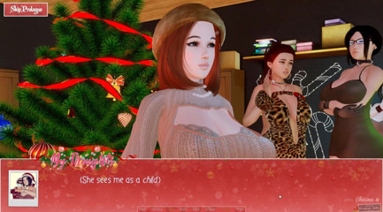 Cumming Gaming: Sınırsız Noel [xmas hentai porno oyunu], ep.1. Kız arkadaşımı üvey annemin orta...
