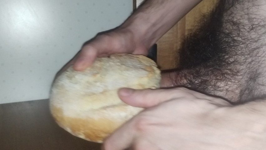 Masturbation with Fresh Bread Loaf (Fs fucking)