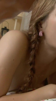 Small titted teen gets banged in the bed