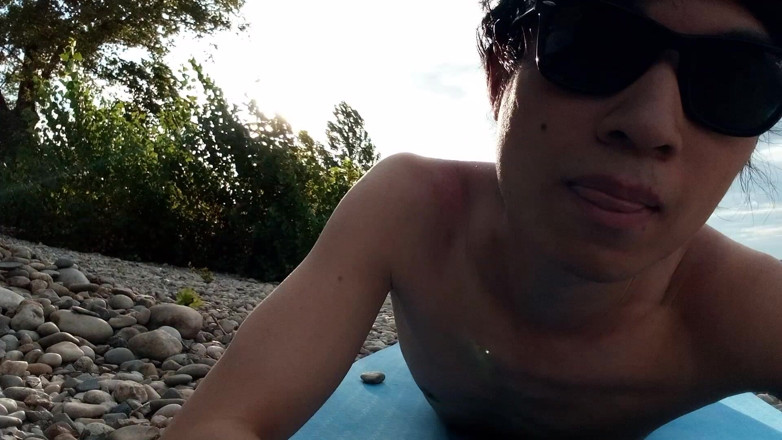Jon Arteen: Slender Nudist Boy Does Yoga Nude on a Naturist Beach....