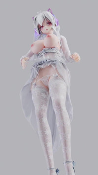 [mmd] zwakke T-ara bruidsliefde witte zijden trouwjurk