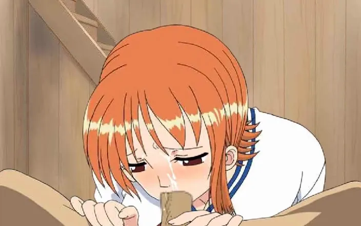 Miss Kitty 2K: One Piece - Nami Blowjob and Facial Cumshot - Hentai POV P56