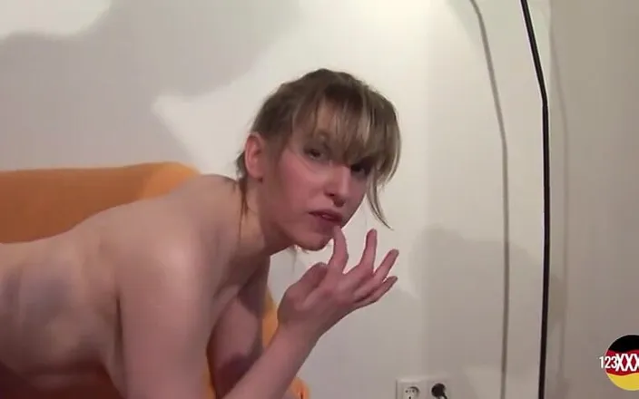 123XXX - 100% Amateurs: German Babe with Amazing Body Eating Cum