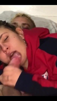 Stepsister, 18, Takes a Big Load of Cum in Her Mouth